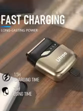 Ufree Electric Razor for Men, Foil Shaver with 2 Foil Heads, IPX7 Waterproof Electric Shaver, Wet Dry Cordless Razor, Chargeable