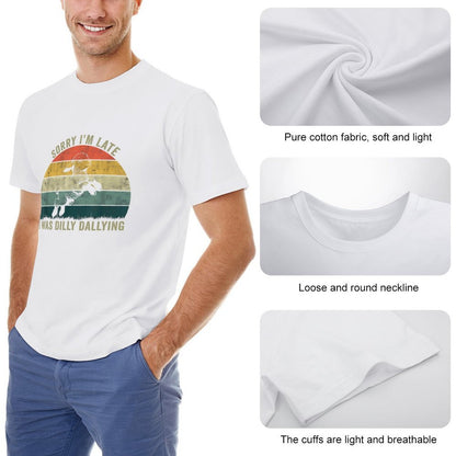 Inkmay Casual  Cotton T-shirt Colorful Abstract Design With Layered Texture Unisex T-shirtSeries Heat-Transfer T-Shirt