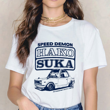 Inkmay Casual Cotton T-shirt Solid Navy Blue Background No Prints Unisex T-shirtVintage Casual T-Shirt