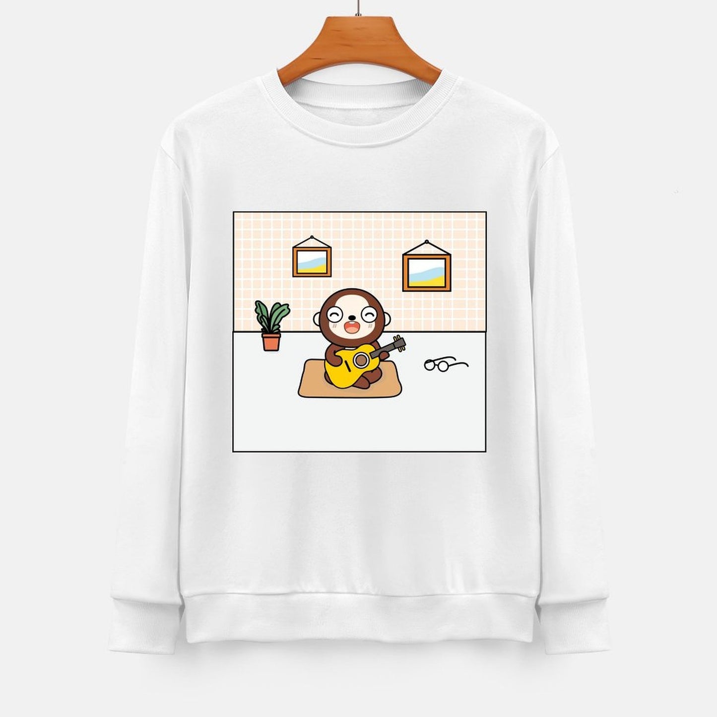 Front Patterned Long Sleeve TopPremium Unisex