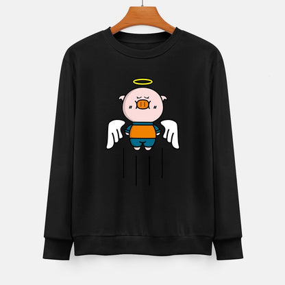 Front Patterned Long Sleeve TopTear-Resistant Street