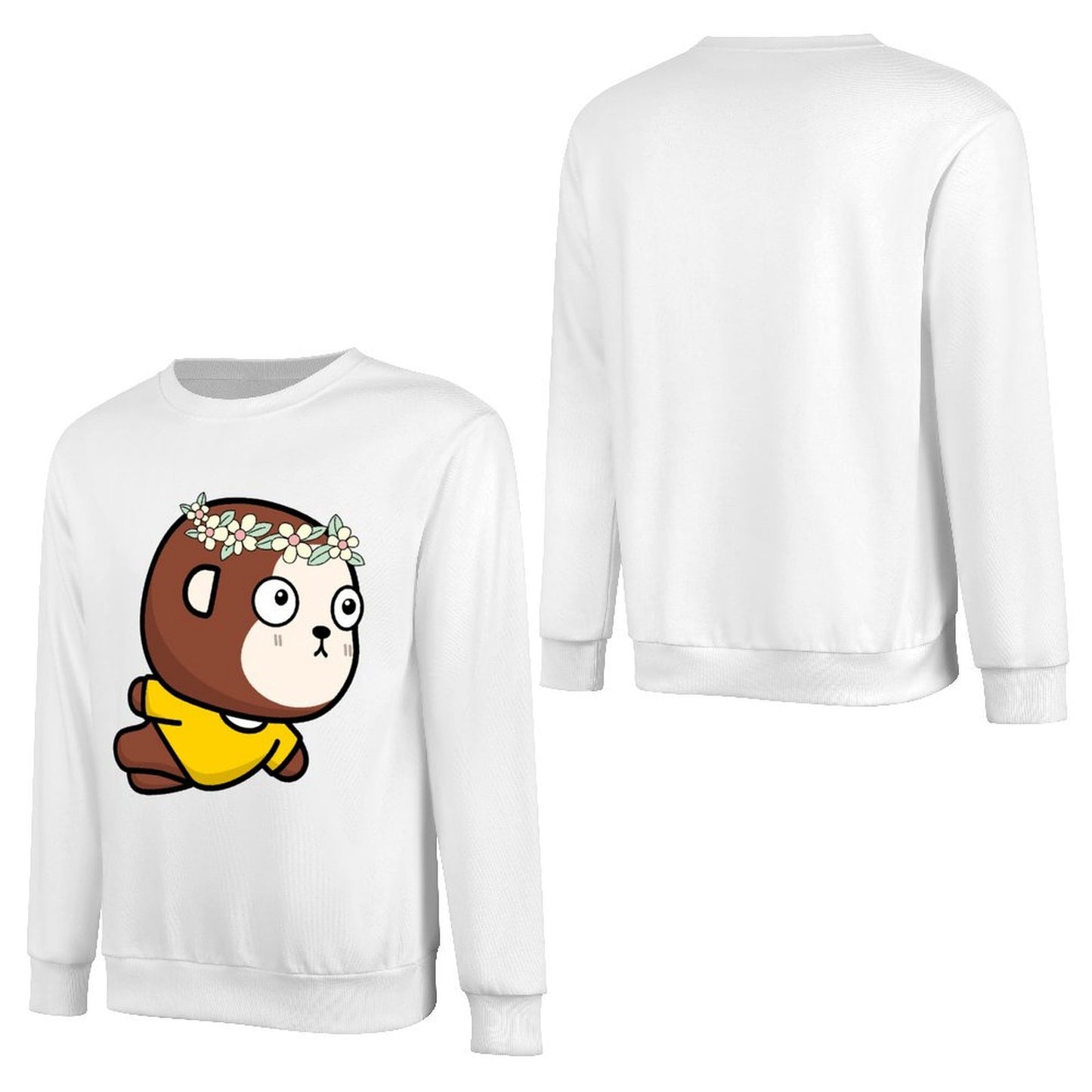 Front Patterned Long Sleeve TopClean 100% Cotton