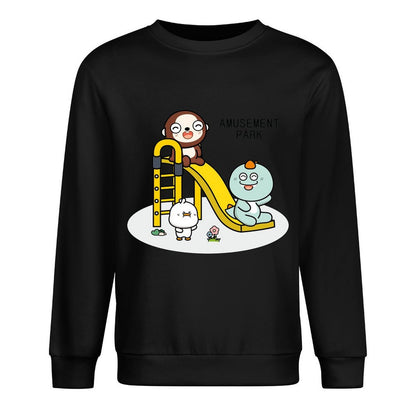 Front Patterned Long Sleeve TopPocket Tee Street