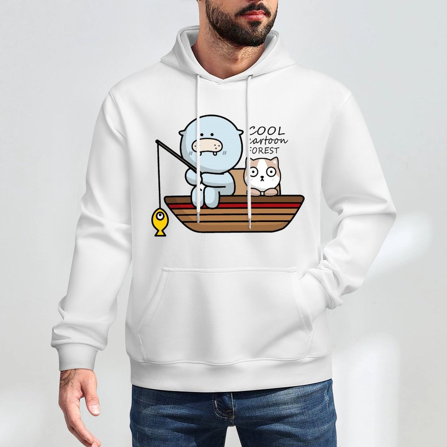 Printing Sleek Front Graphic Hoodies