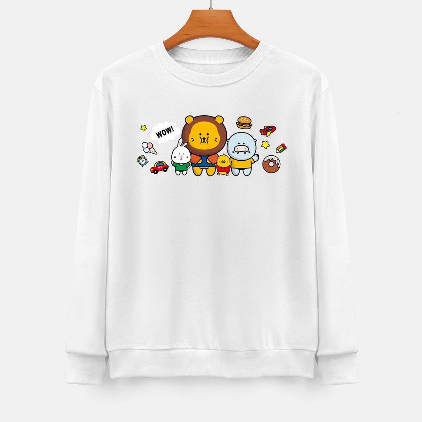 Front Patterned Long Sleeve TopClean TimelessComfort