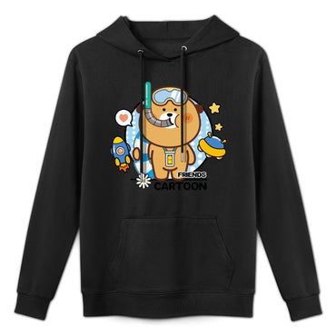 Classic Fit Oversized Front Graphic Hoodies