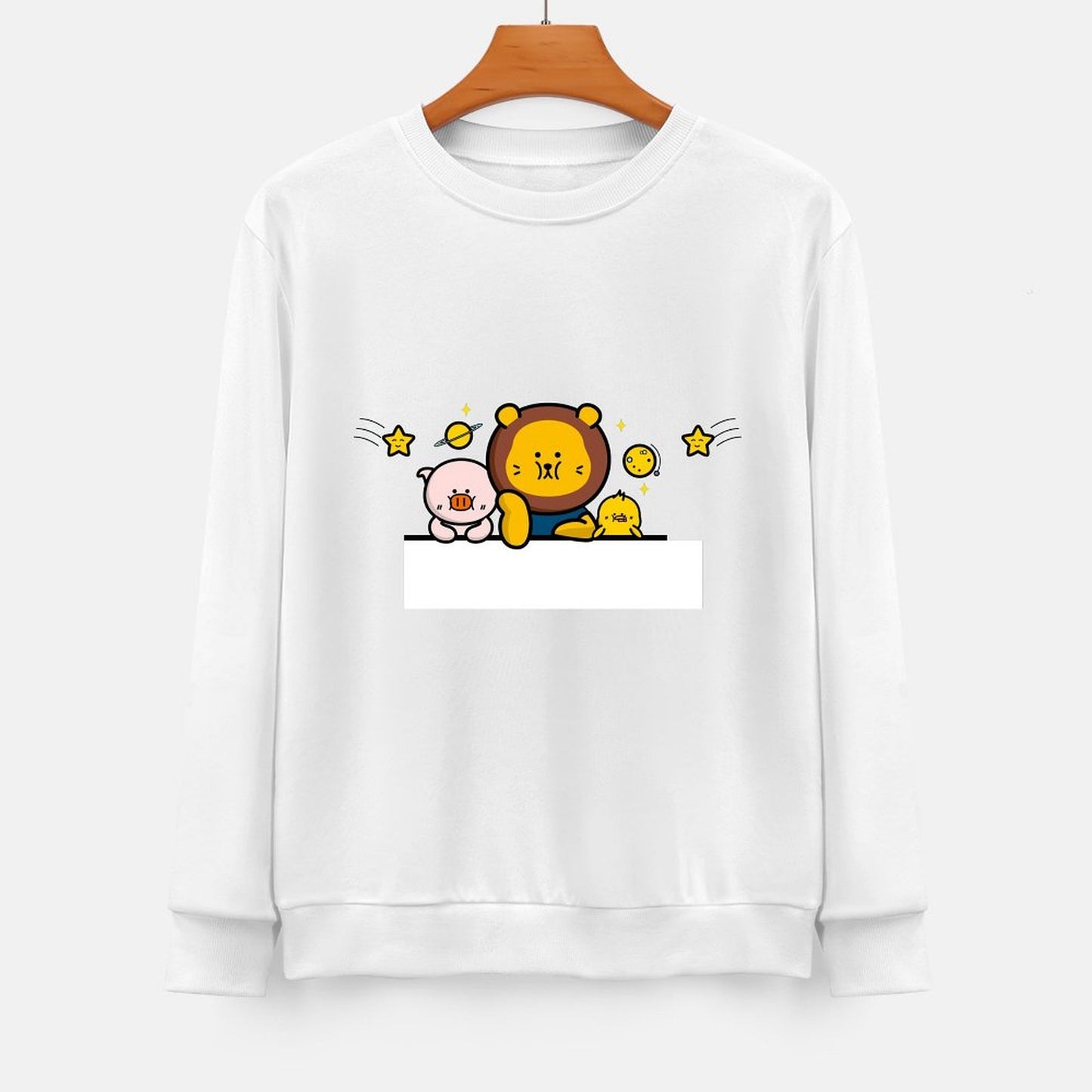 Front Patterned Long Sleeve TopBasicSeries Print-Ready