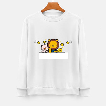 Front Patterned Long Sleeve TopBasicSeries Print-Ready