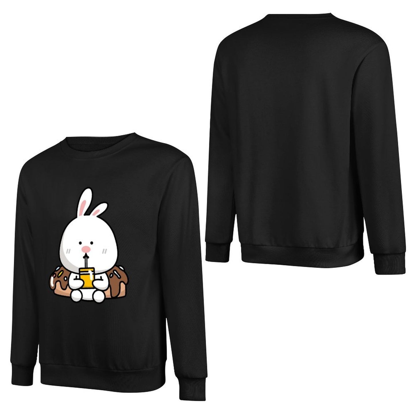 Front Patterned Long Sleeve TopCrisp Print Relaxed Fit