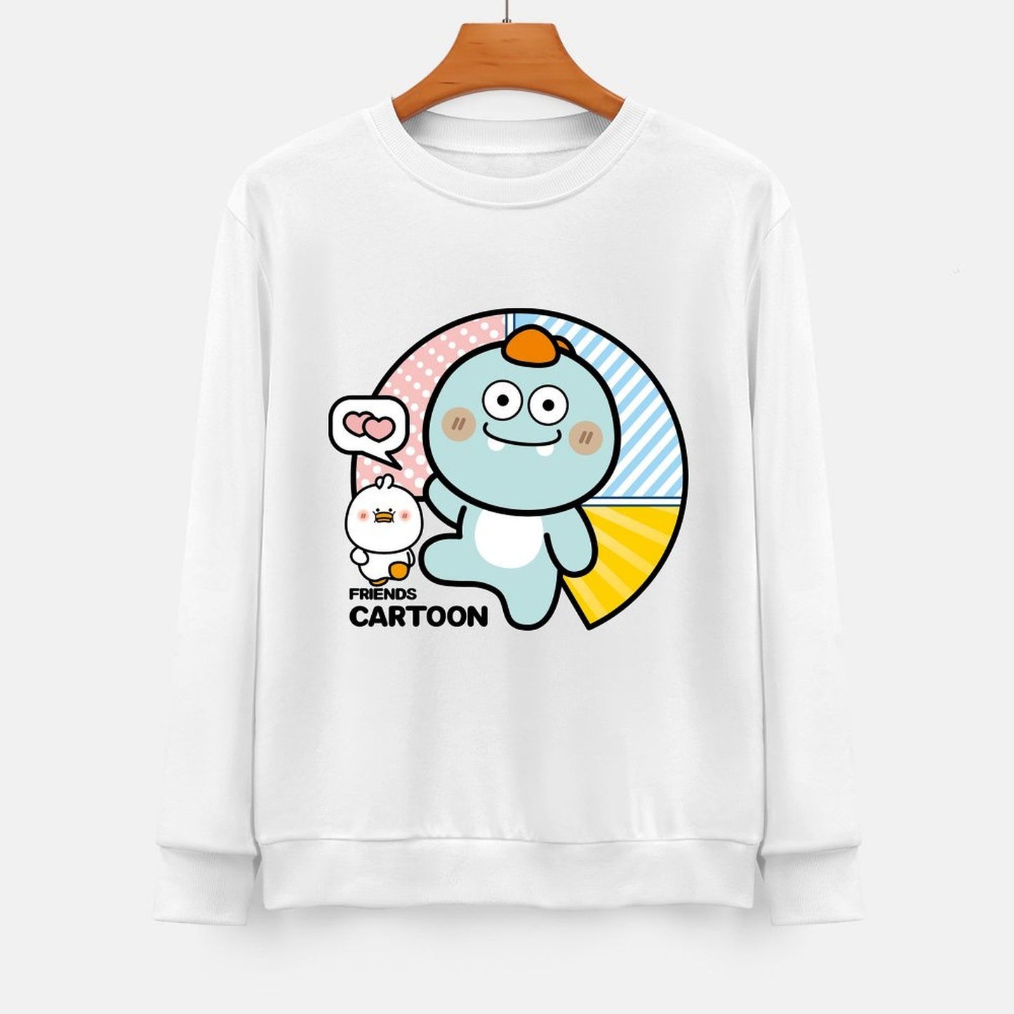 Front Patterned Long Sleeve TopPromotional Fade-Proof