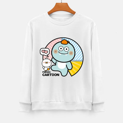 Front Patterned Long Sleeve TopPromotional Fade-Proof