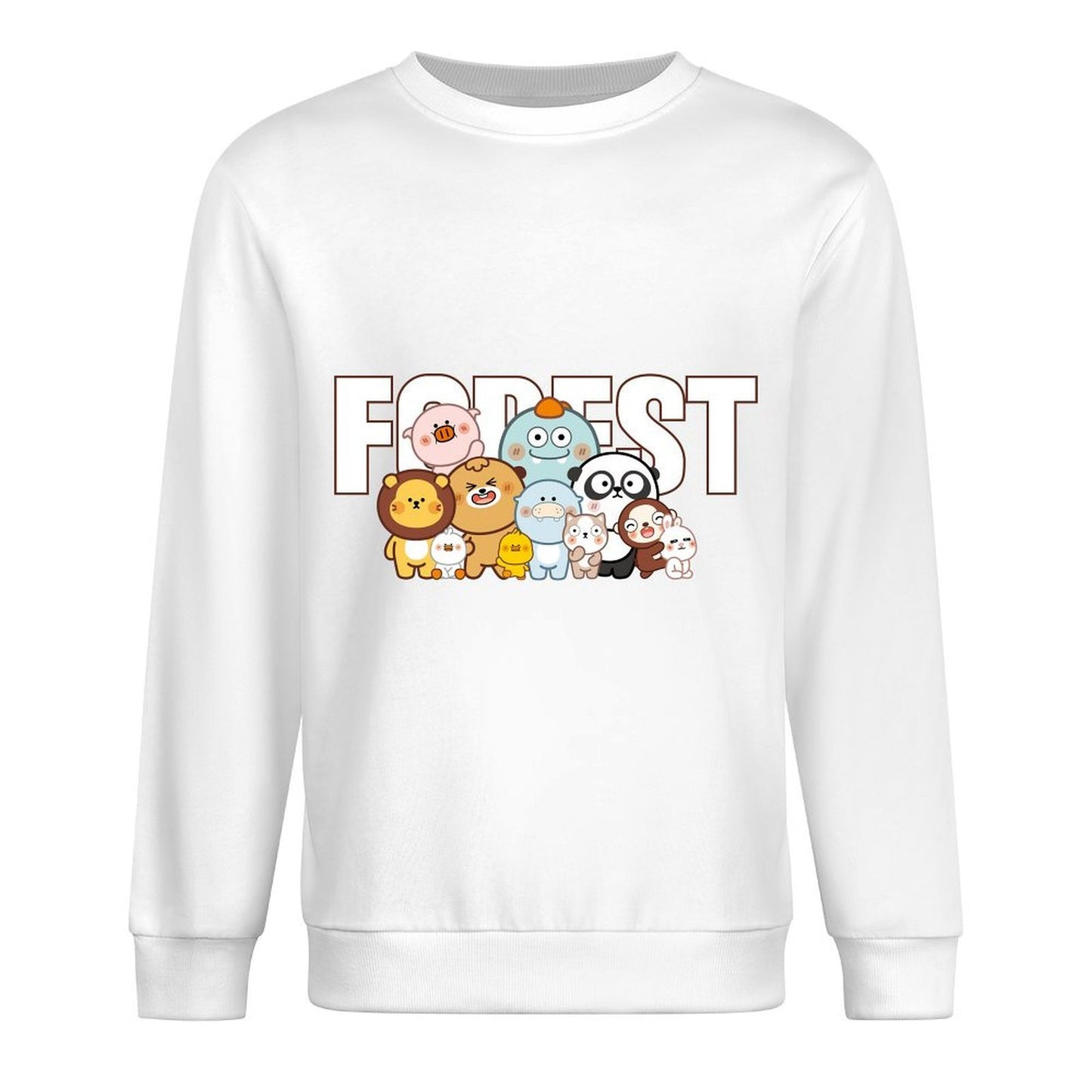 Front Patterned Long Sleeve TopComfort Essential