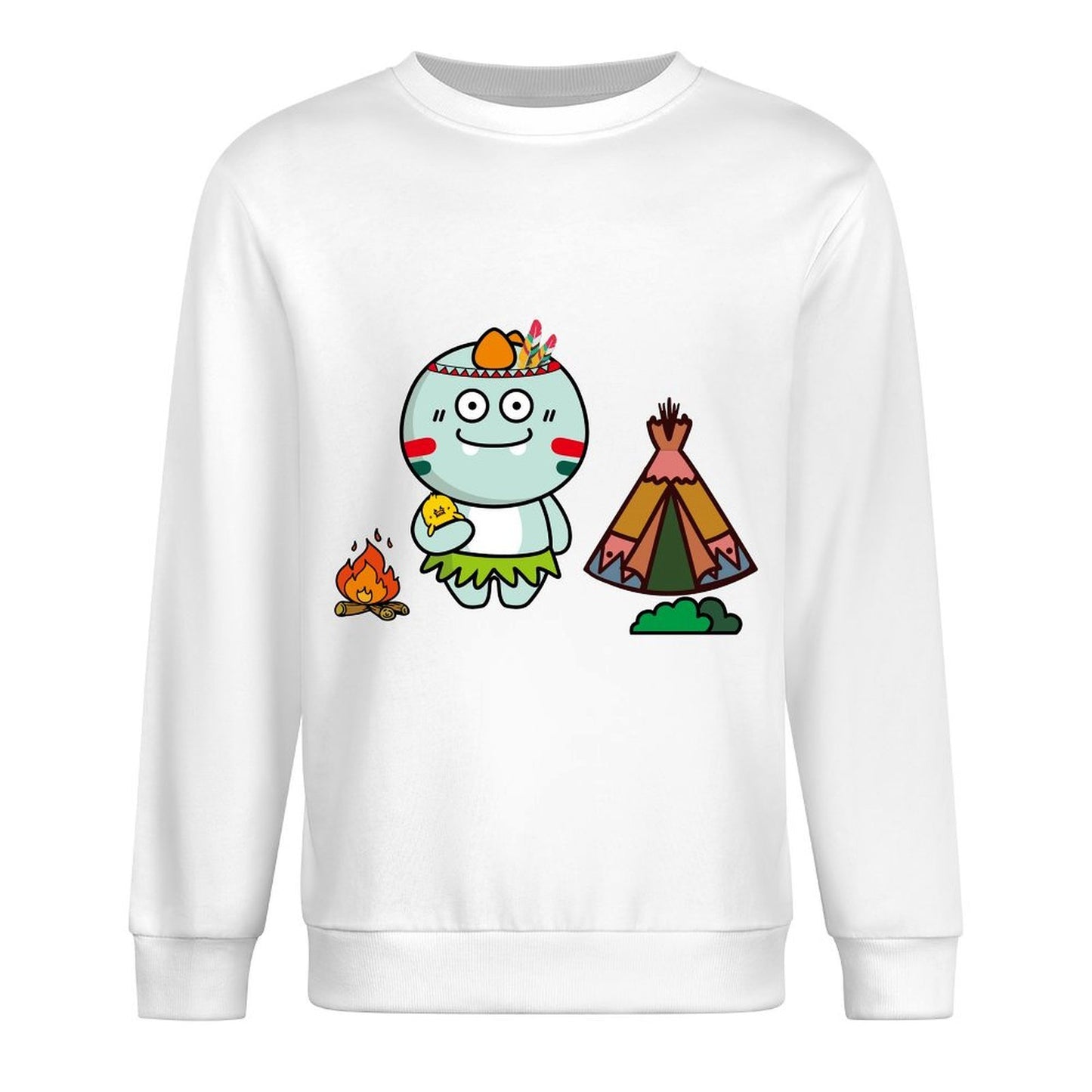 Front Patterned Long Sleeve TopSignature Soft-Touch