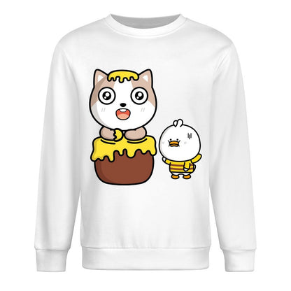 Front Patterned Long Sleeve TopRelaxed Fit Print-Ready