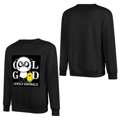 Front Patterned Long Sleeve TopCasual Relaxed