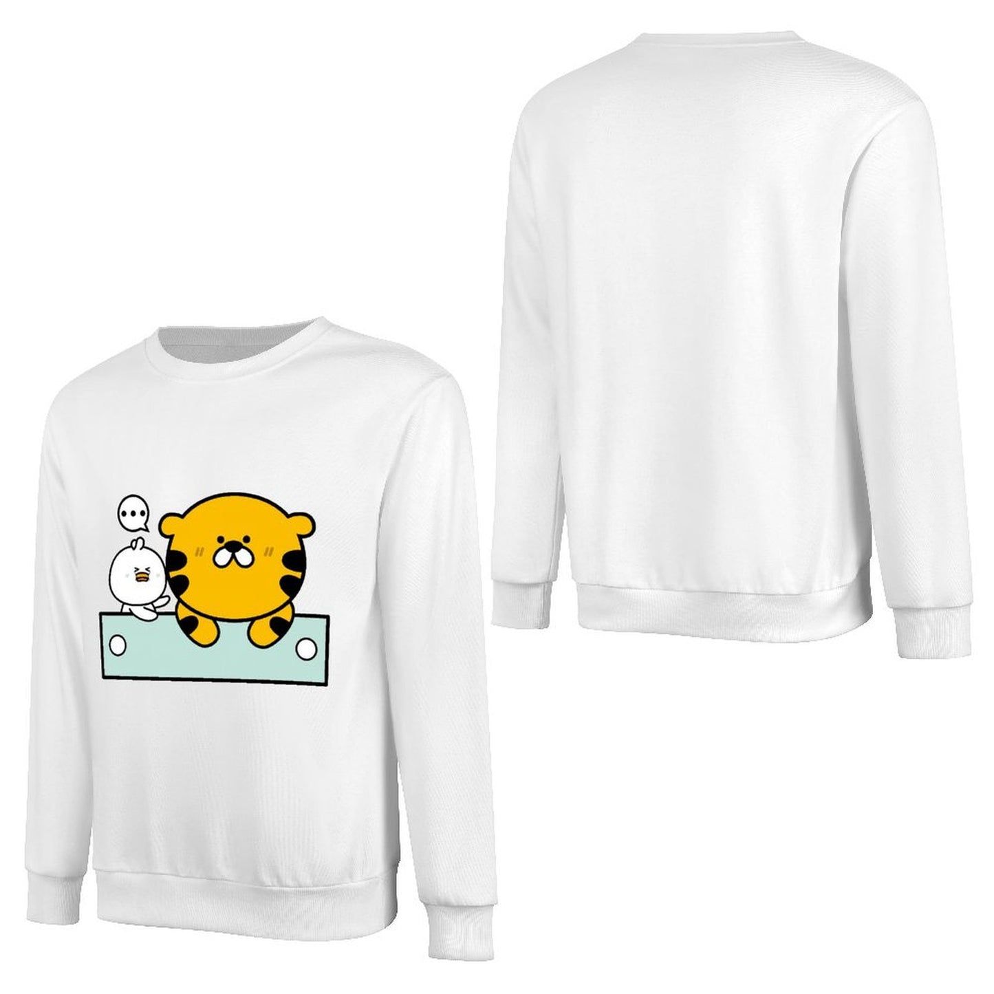 Front Patterned Long Sleeve TopRelaxed Cotton