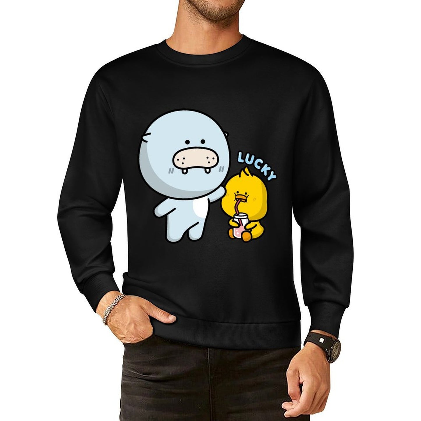 Front Patterned Long Sleeve TopTimeless Smooth Feel