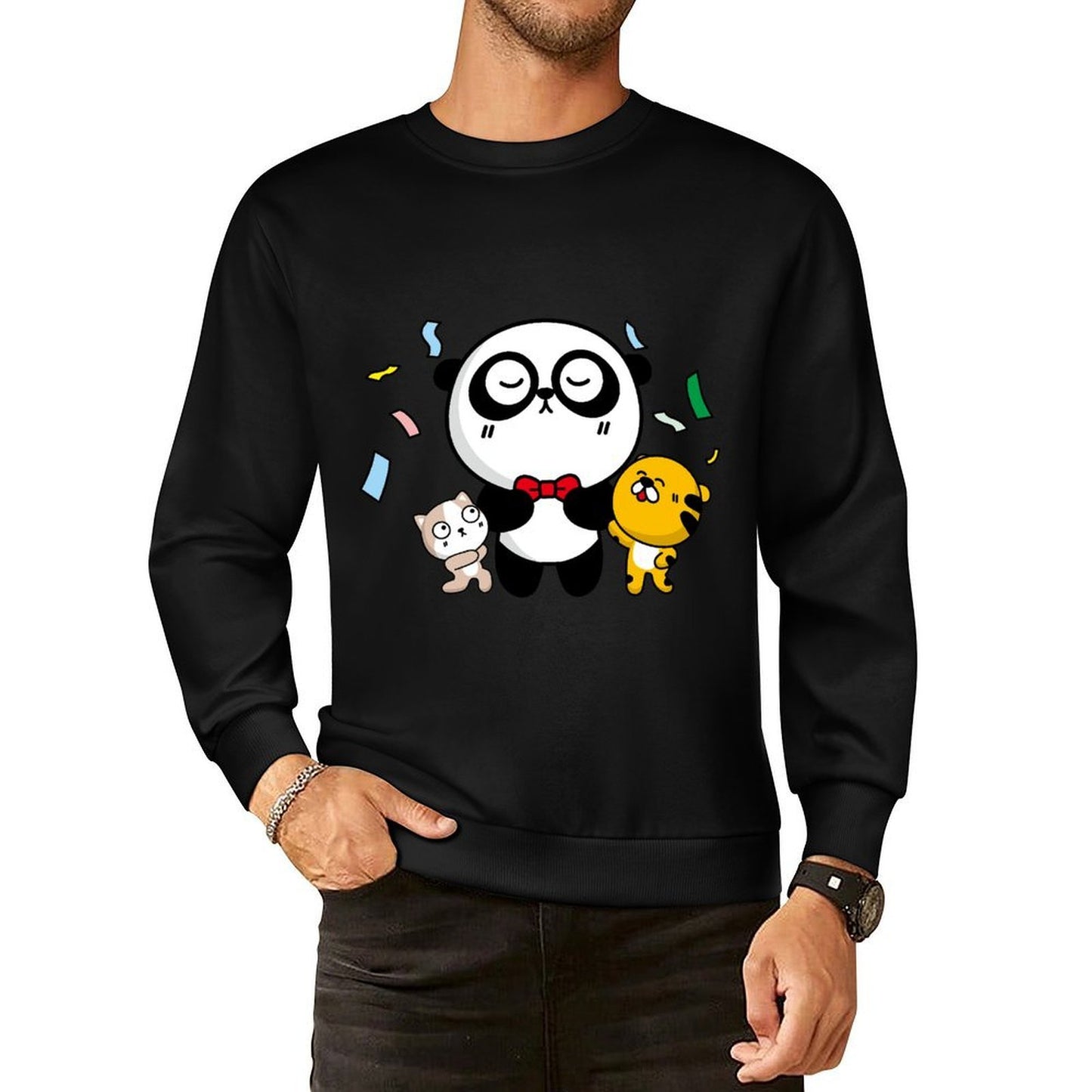 Front Patterned Long Sleeve TopHeavyweight EverydaySeries