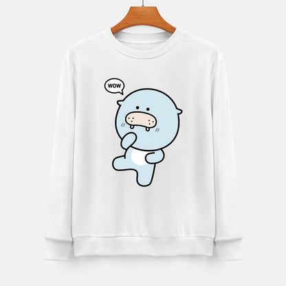 Front Patterned Long Sleeve TopDouble-Stitched SimpleFit