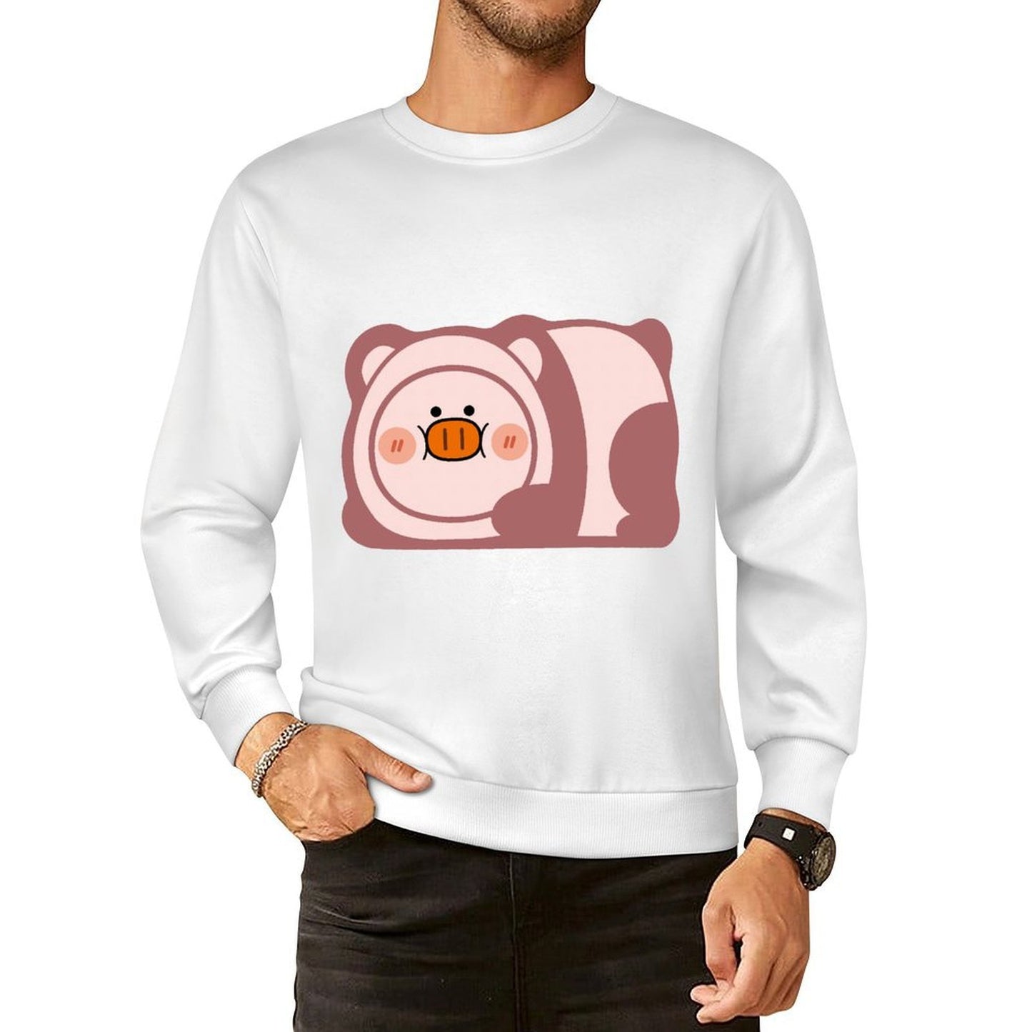 Front Patterned Long Sleeve TopClassicSeries 100% Cotton