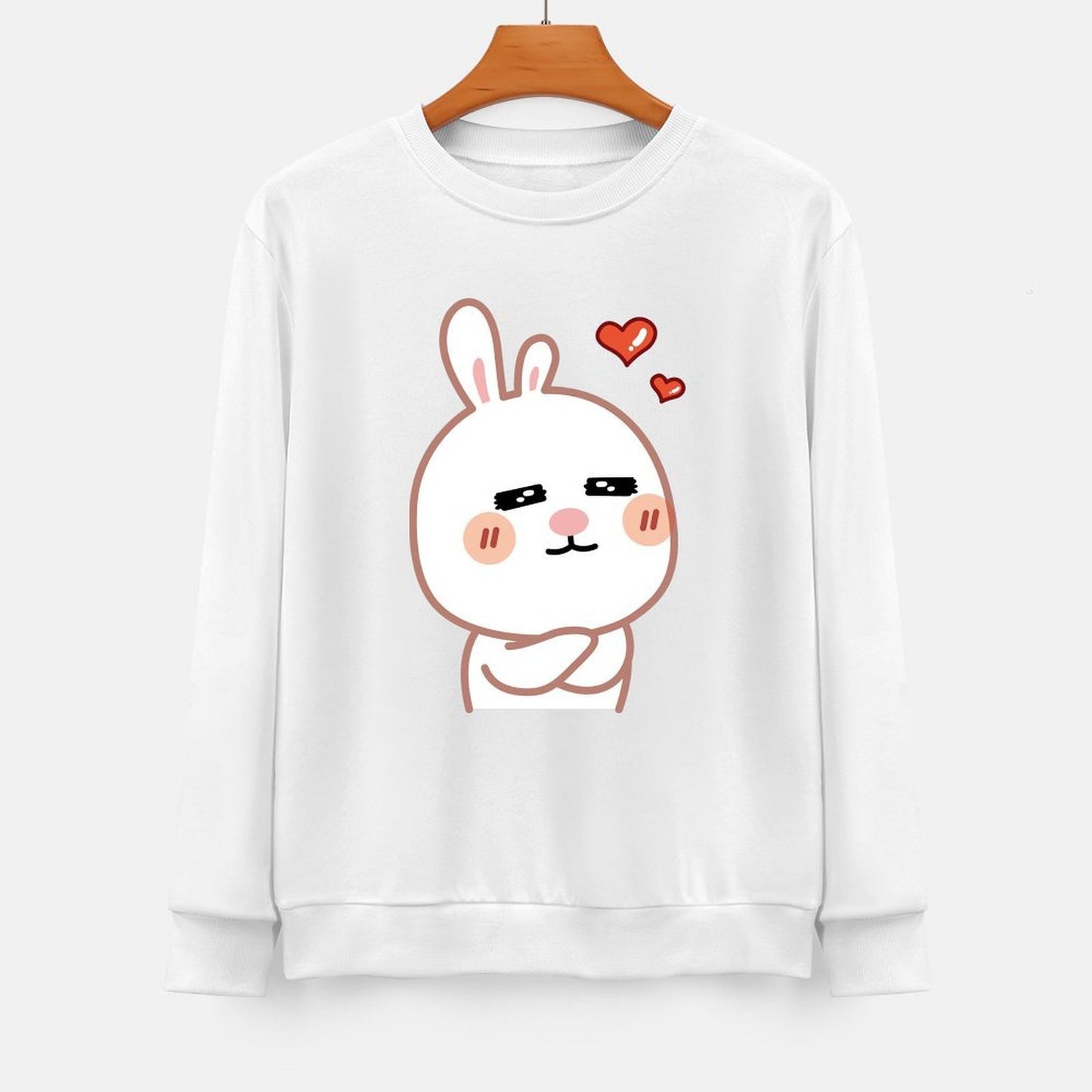 Front Patterned Long Sleeve TopWrinkle-Free Smooth Feel