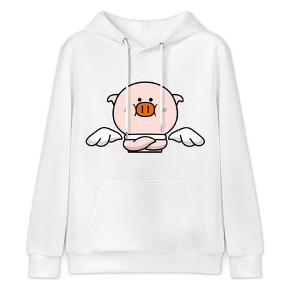 Neutral Chill Front Graphic Hoodies