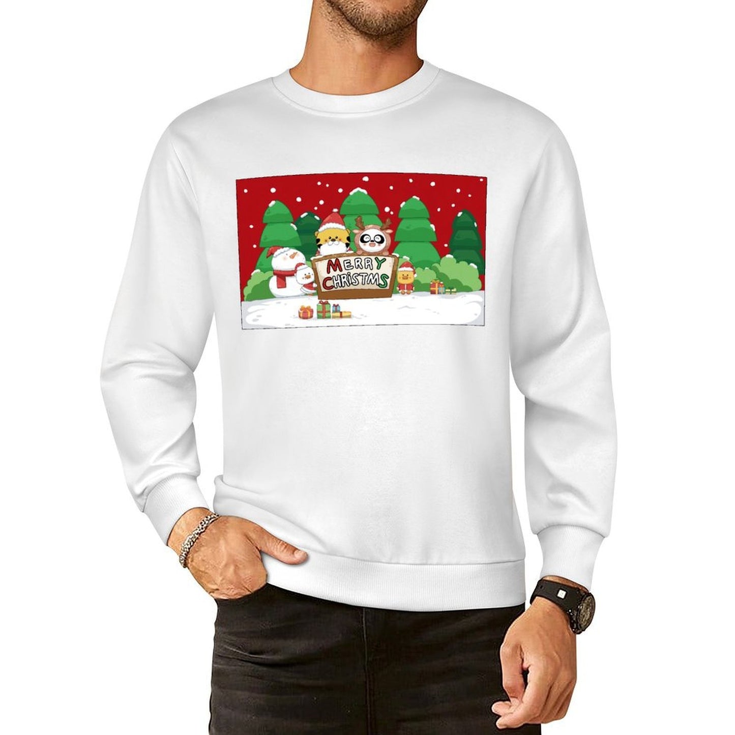 Front Patterned Long Sleeve TopSleek Casual