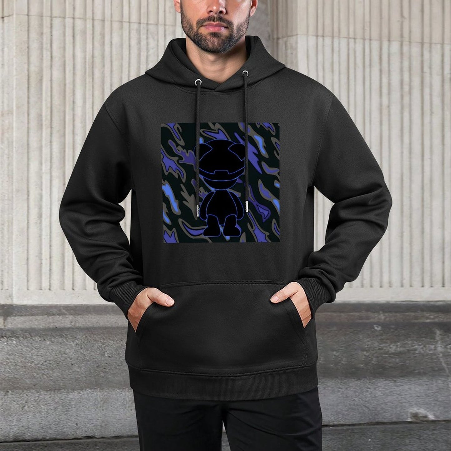Hoodie Front PatternCrew Neck EasyWear