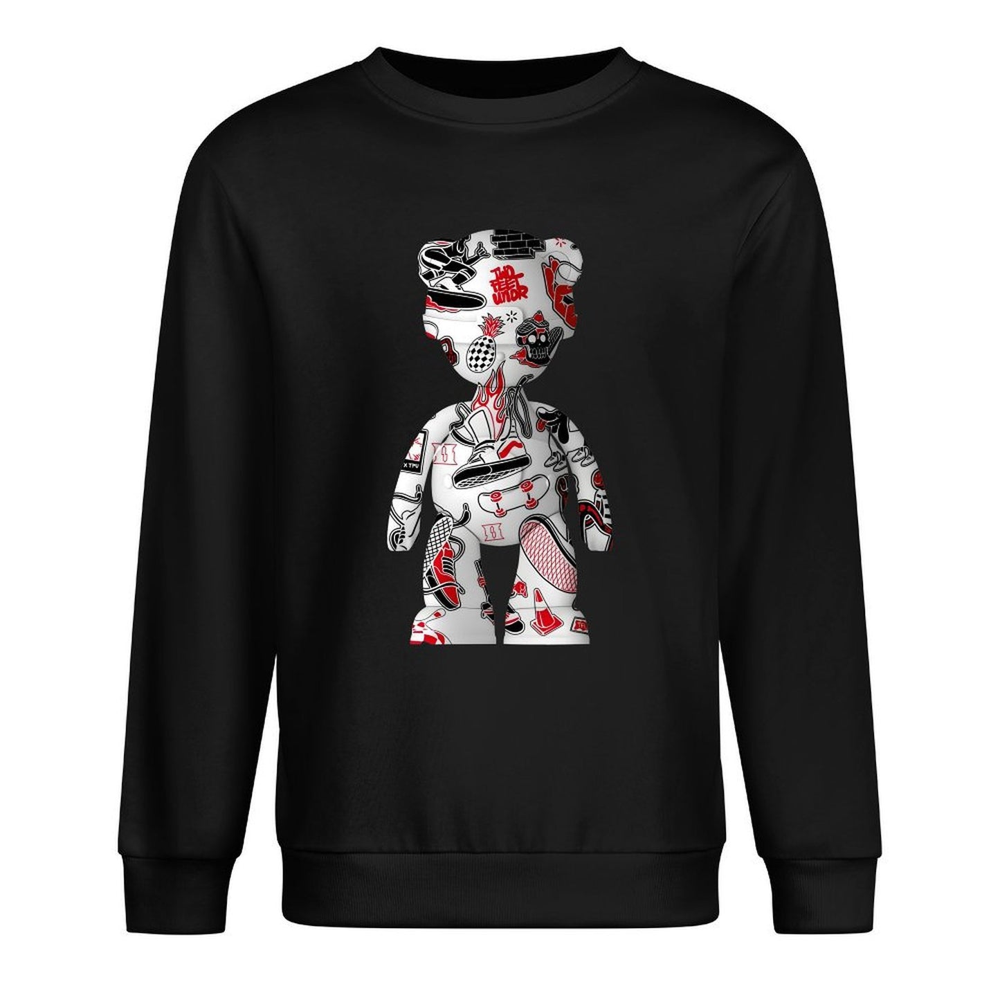 Long Sleeve With Front PatternCrew Neck Plain