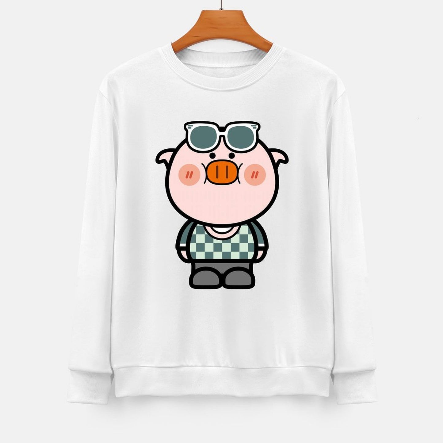 Front Patterned Long Sleeve TopPocket Tee Classic Fit