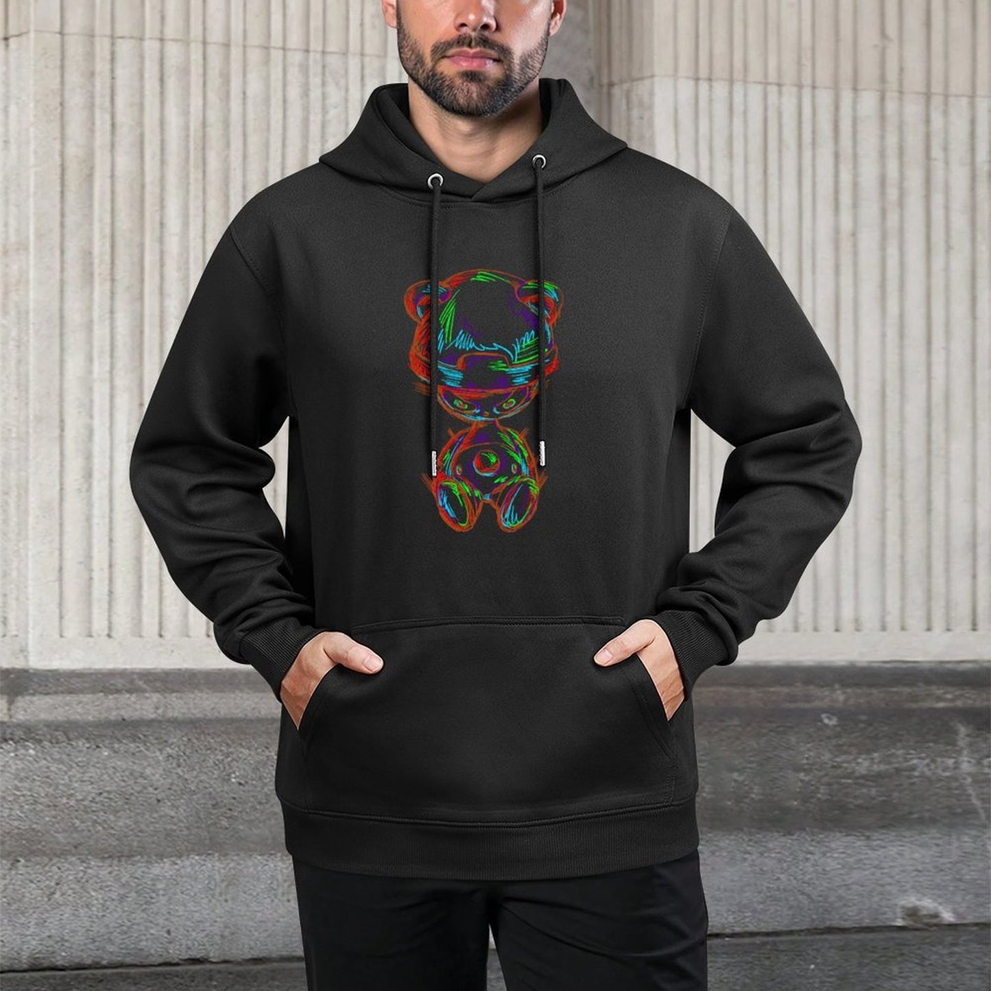 IPIB 250g Hooded Pocket Sweatshirt Front GraphicMen's Hooded  Sweatshirt6000055-4