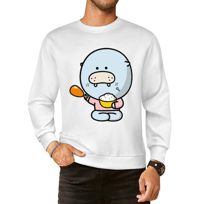 Front Patterned Long Sleeve TopRelaxed Fit Essential