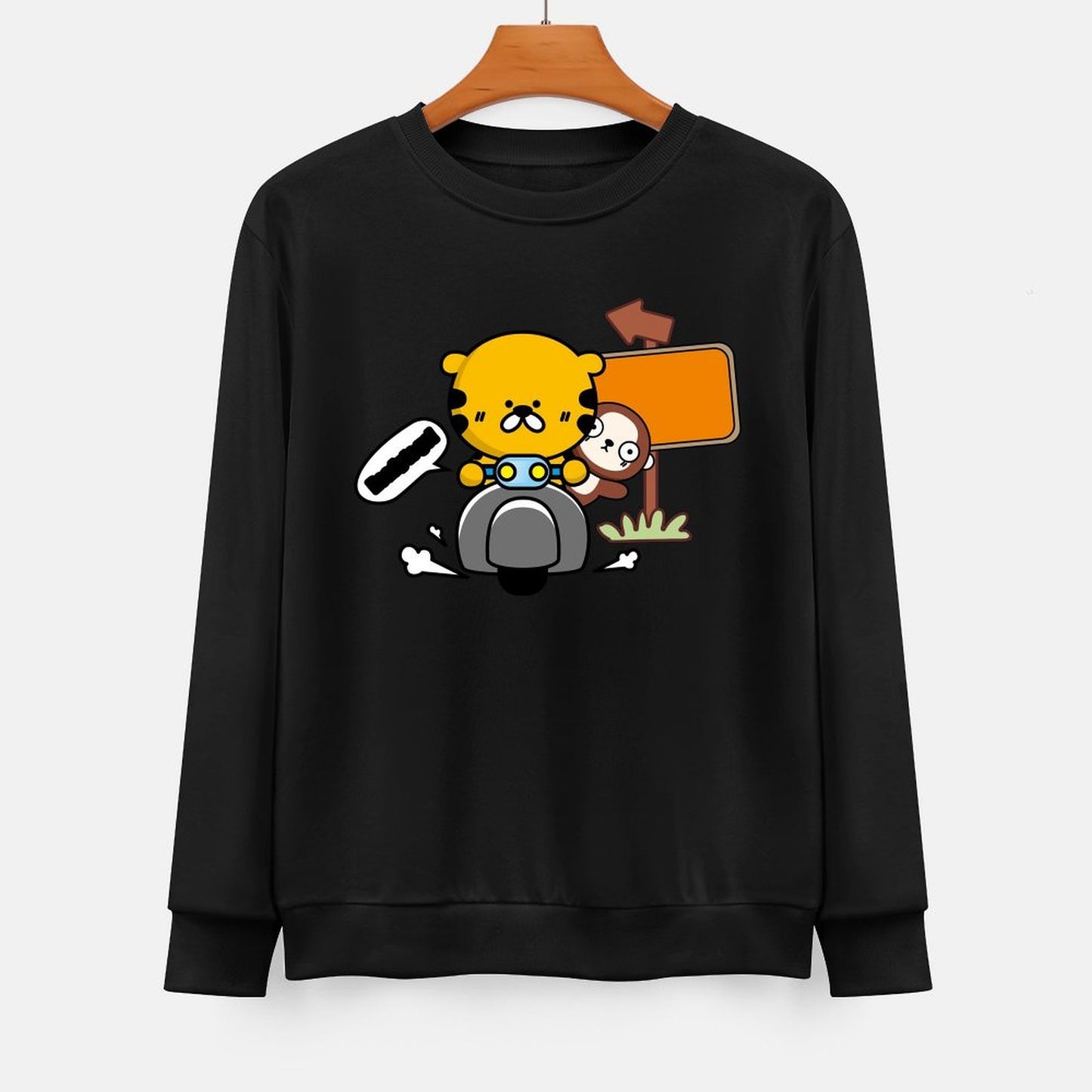 Front Patterned Long Sleeve TopMinimal EasyStyle