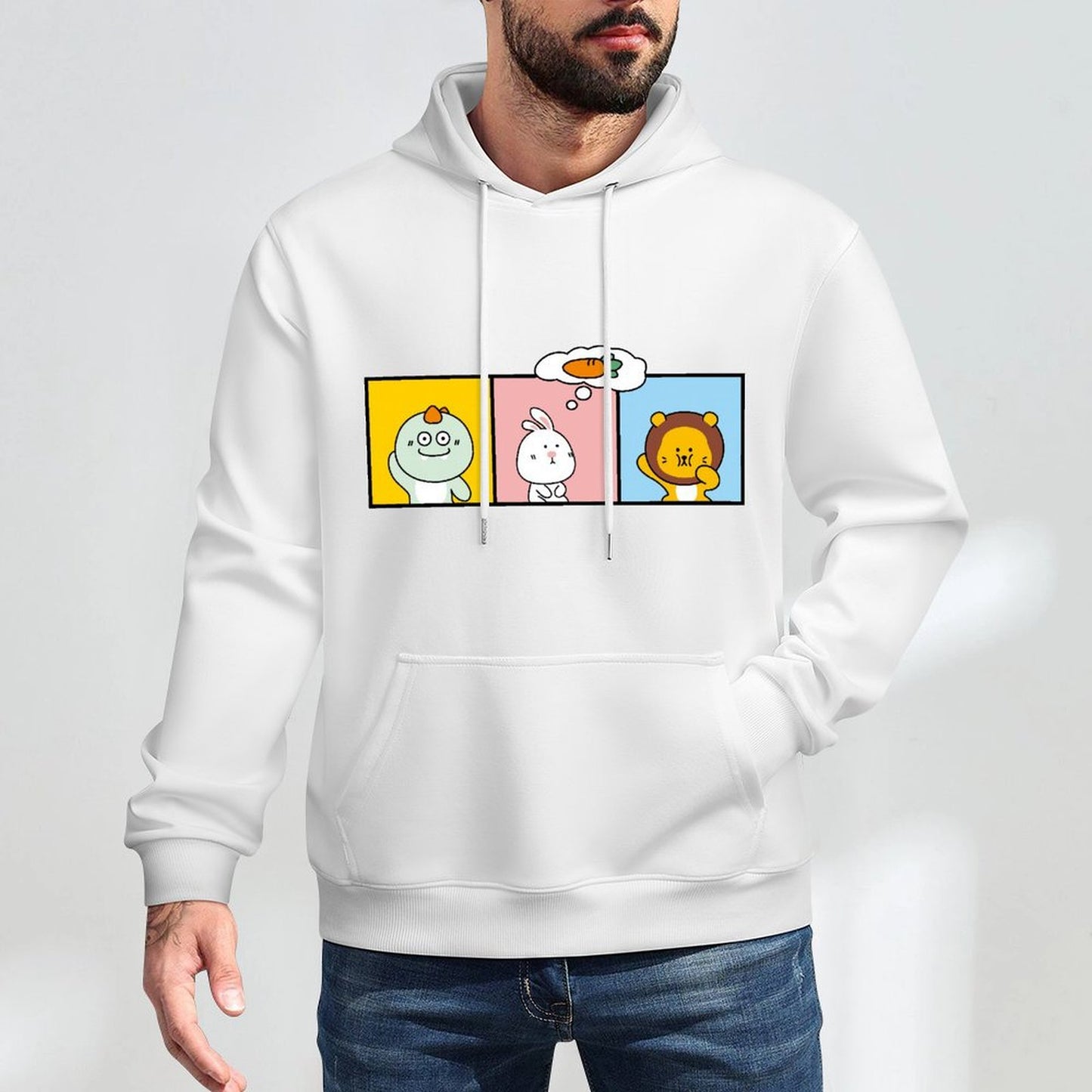 SmoothWear Relaxed Front Graphic Hoodies