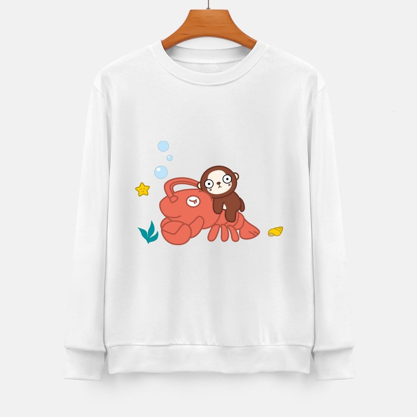 Front Patterned Long Sleeve TopEasy-Care Sharp