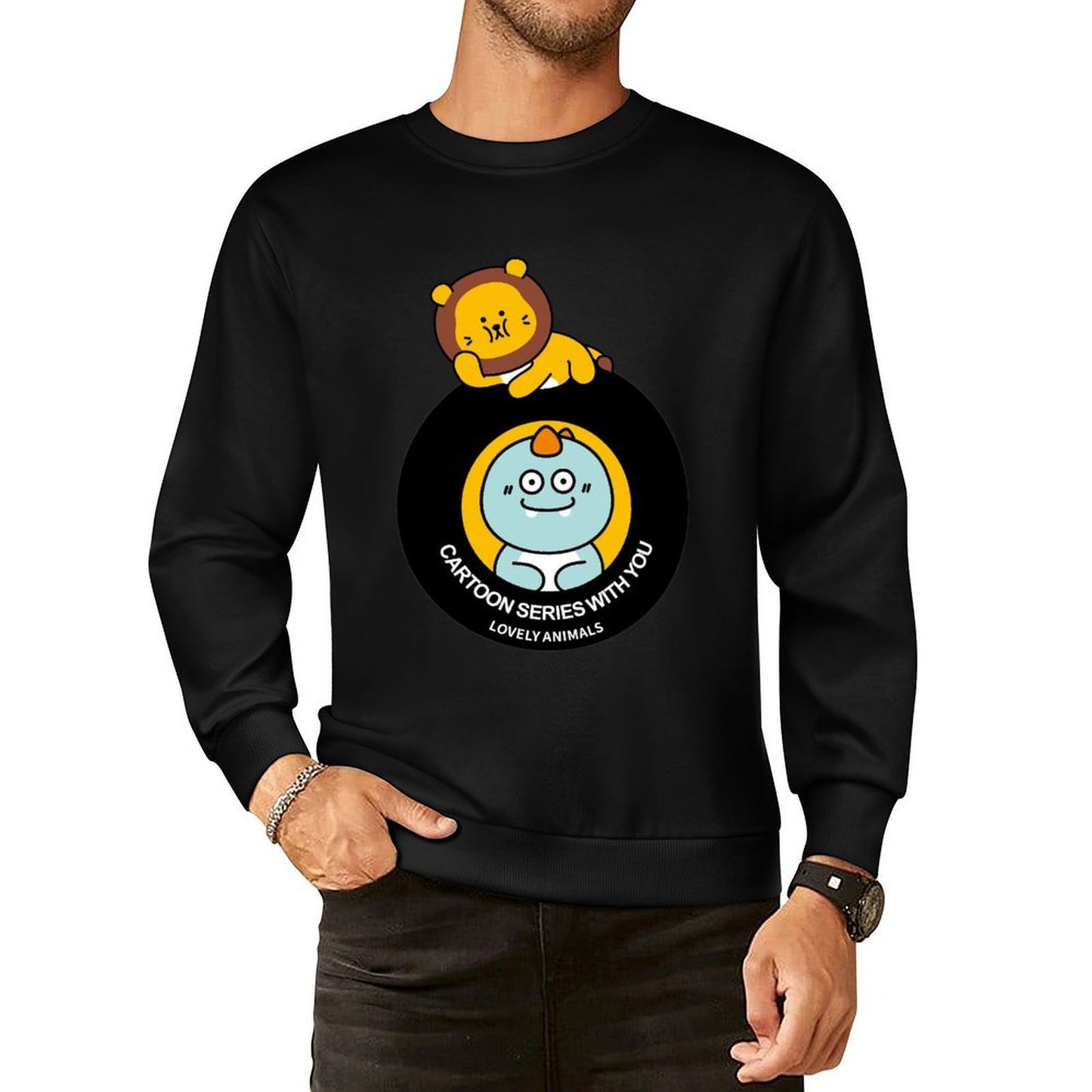 Front Patterned Long Sleeve TopLifestyleLine Logo-Ready