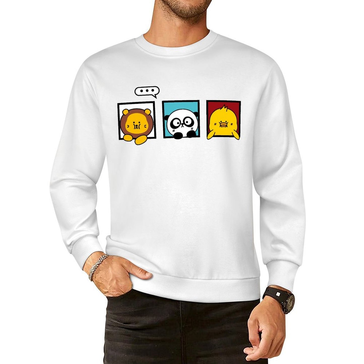 Front Patterned Long Sleeve TopFitted Wrinkle-Free