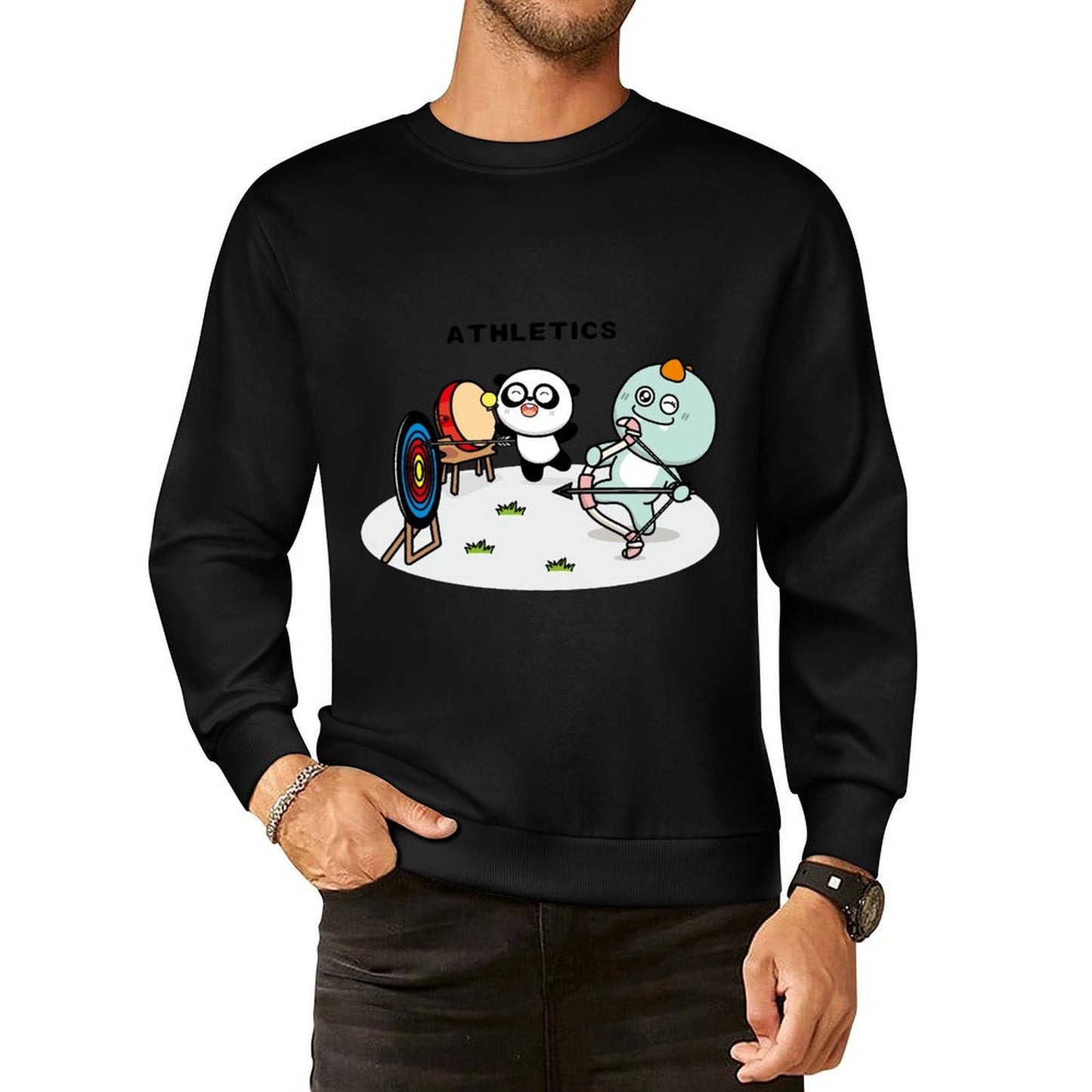 Front Patterned Long Sleeve TopActive Neutral