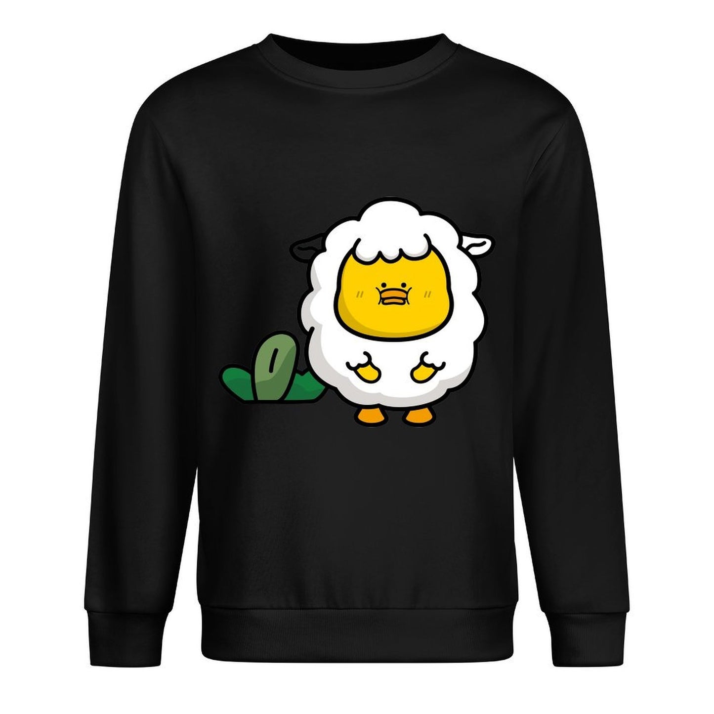 Front Patterned Long Sleeve TopHeavyweight BasicSeries