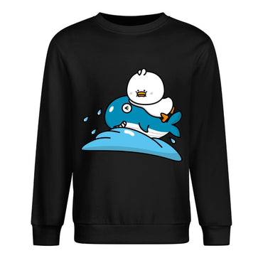 Front Patterned Long Sleeve TopStudio Crew Neck