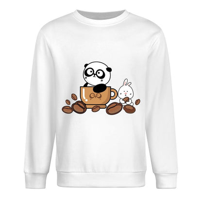 Front Patterned Long Sleeve TopOutdoor LooseFit