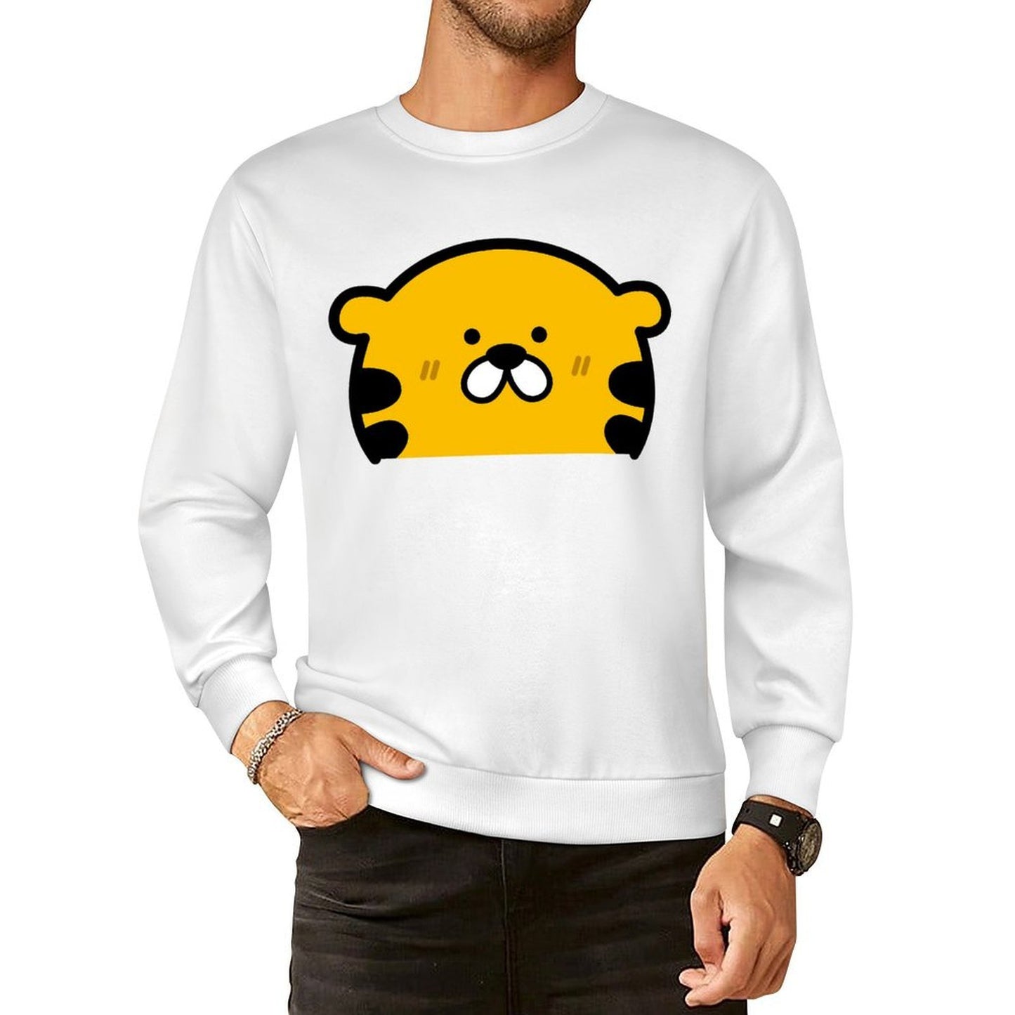 Front Patterned Long Sleeve TopEssential YearRound