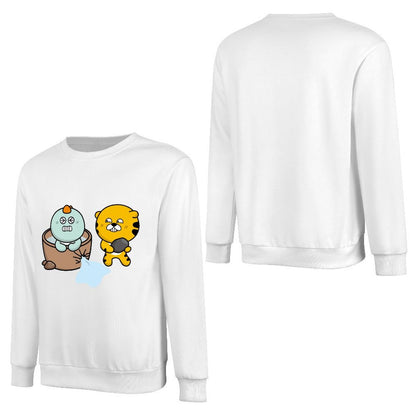 Front Patterned Long Sleeve TopMidweight DailyFit