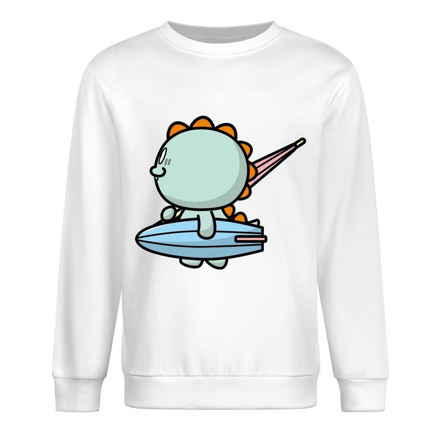 Front Patterned Long Sleeve TopColorfast Retro