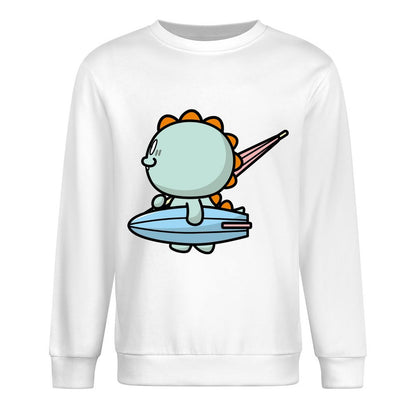 Front Patterned Long Sleeve TopColorfast Retro