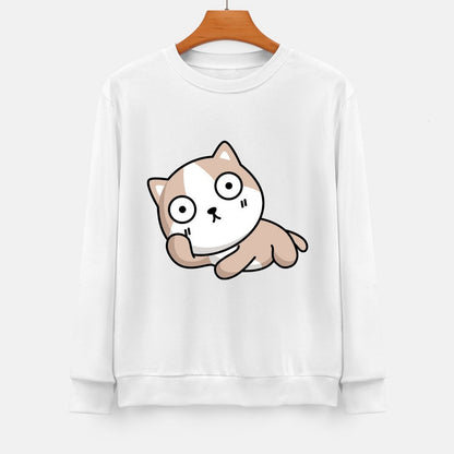 Front Patterned Long Sleeve TopPlain Vintage