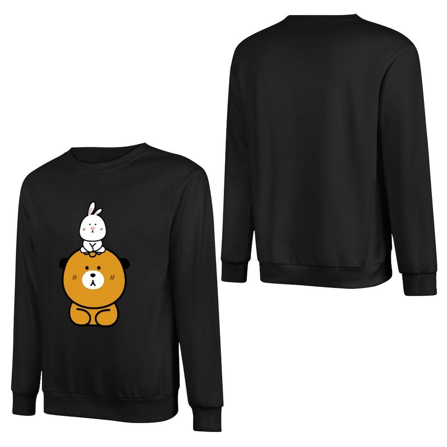 Front Patterned Long Sleeve TopVibrant Colors Crew Neck