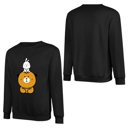 Front Patterned Long Sleeve TopVibrant Colors Crew Neck