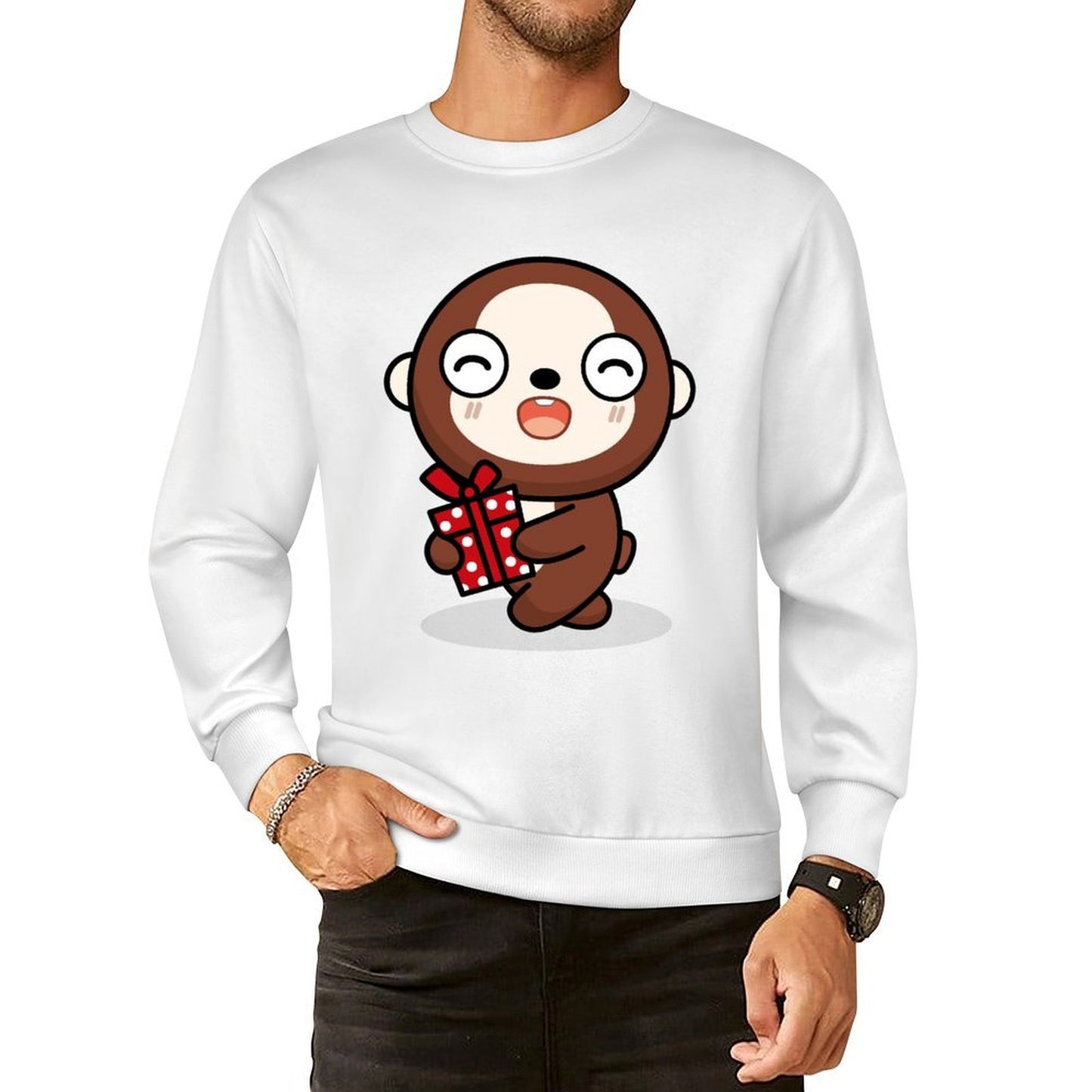 Front Patterned Long Sleeve TopNeat Vibrant Colors