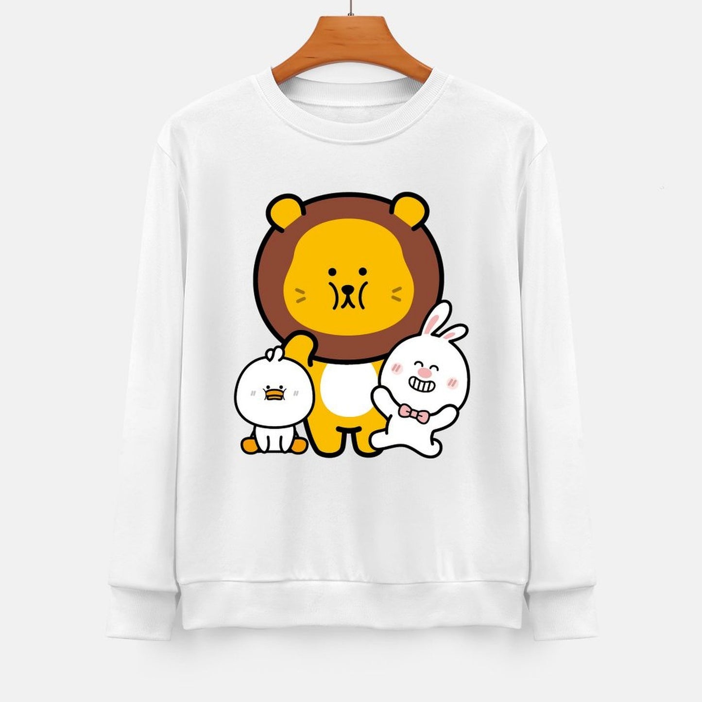 Front Patterned Long Sleeve TopNatural Logo-Ready